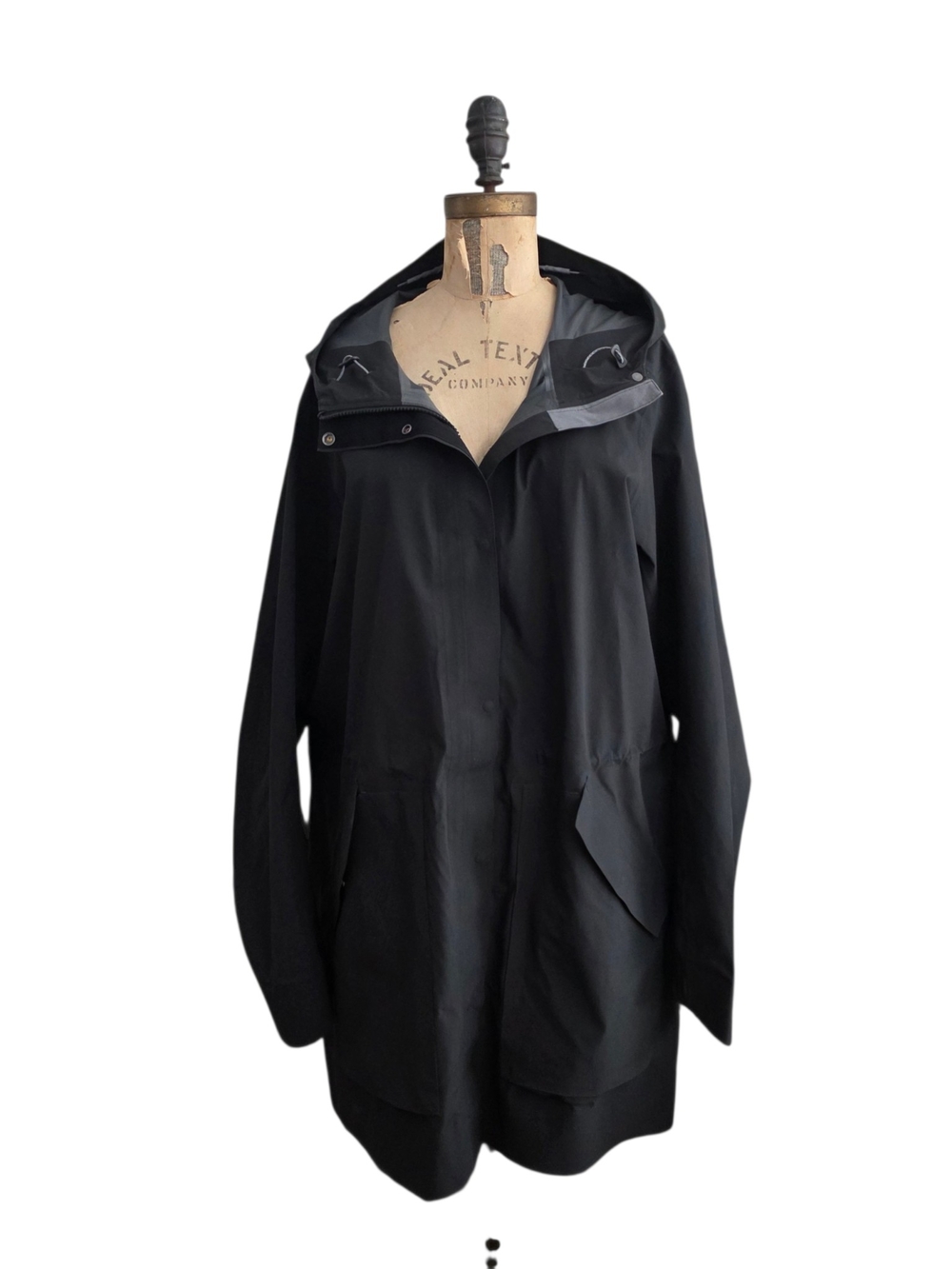 REI Co-Op Pike Street Trench Coat Rain Jacket Black XL EUC - Picture 3 of 6